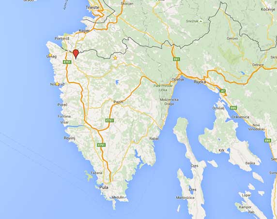 Bujska pivovara San Servolo google maps